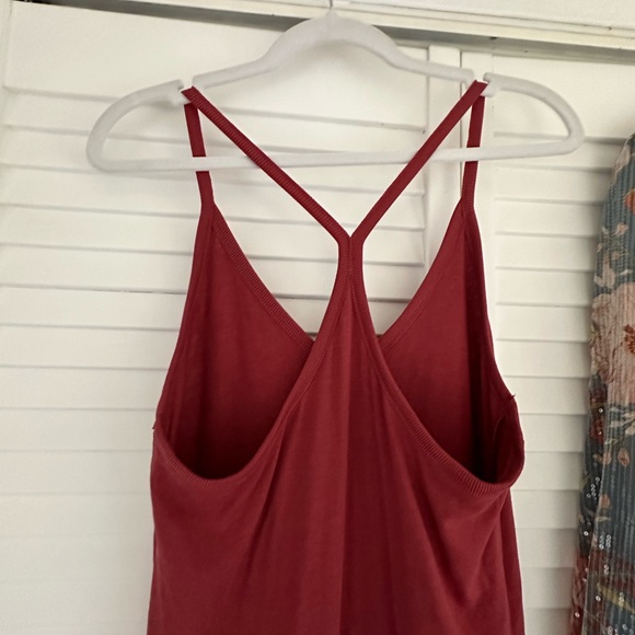Hurley Rust Red Cotton Sundress T Back Maxi Dress Super Soft Comfortable Medium - Picture 5 of 14